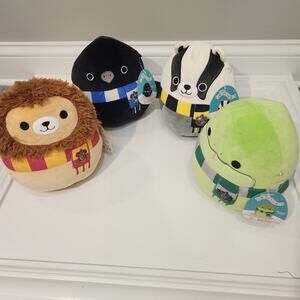 Harry Potter Official Squishmallow Set of Four (4) Gift Hogwarts Houses - 8 inch